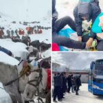 Todos os 880 caminhantes e guias foram resgatados depois que uma nevasca os deixou presos no Everest