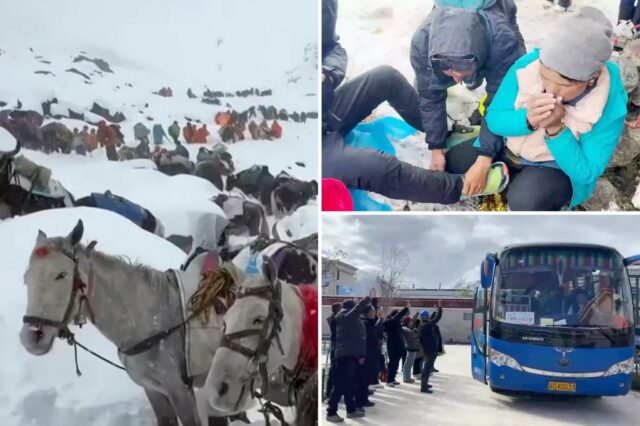 Todos os 880 caminhantes e guias foram resgatados depois que uma nevasca os deixou presos no Everest

