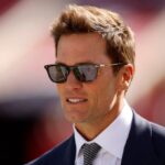 former patriots star tom brady as broadcaster at buccaneers game