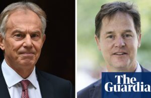 Tony Blair e Nick Clegg organizaram um jantar proporcionando aos empregadores de tecnologia acessibilidade ao padre do Reino Unido Tony Blair e Nick Clegg organizaram um jantar proporcionando aos empregadores de tecnologia acessibilidade ao padre do Reino Unido