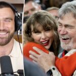 Travis Kelce admite que está 'apavorado' que o pai ouça a provocativa música 'Wood' de Taylor Swift