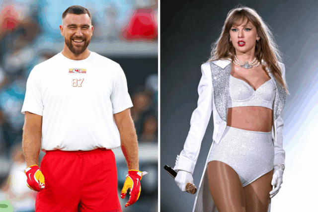 Travis Kelce comemora 100º gol com Taylor Swift Motion Travis Kelce comemora 100º gol com Taylor Swift Motion