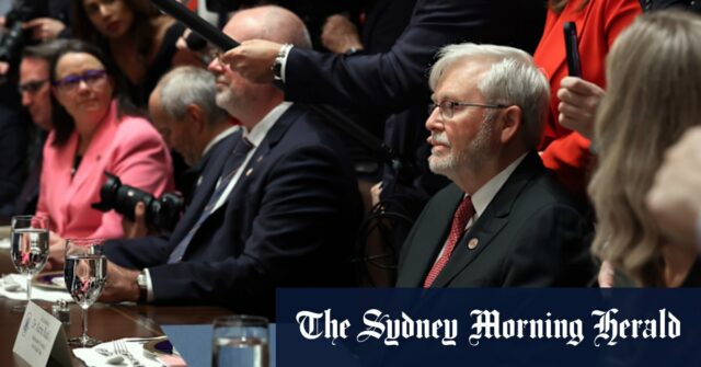 Trump confronta Rudd em uma troca estranha

