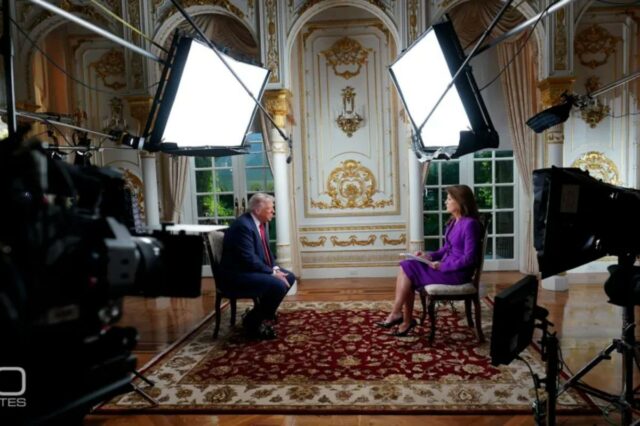 Trump dá a primeira entrevista de '60 Minutes 'desde que Trump dá a primeira entrevista de '60 Minutes 'desde que processou a CBS - e a aquisição da rede de Bari Weiss