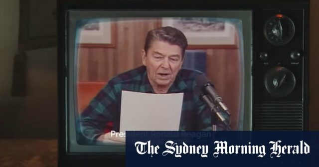 Trump declara anúncio anti-tarifário canadense invocando Reagan como um “ato O presidente dos EUA, Donald Trump, ao sair da Casa Branca para uma viagem à Ásia.