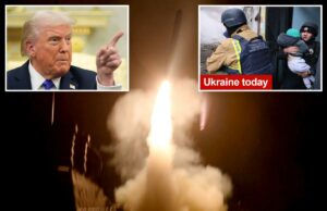 Trump derruba o envio de mísseis Tomahawk ‘altamente complexos’ para a Ucrânia: ‘Enorme curva de aprendizado’ Donald Trump aponta para um repórter.