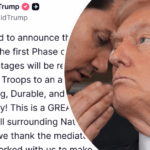 Trump diz que Israel e Hamas concordam com a “primeira fase” do acordo de paz em Gaza