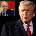 O presidente russo, Vladimir Putin, em uma reunião, com a cabeça apoiada na mão.