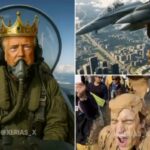 Trump posta vídeo selvagem de IA mostrando-o voando em um caça, jogando esgoto sobre os manifestantes do No Kings