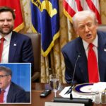 O presidente Donald Trump criticou o apresentador da ABC News, George Stephanopoulos, durante uma reunião na terça-feira com o presidente argentino Javier Milei.