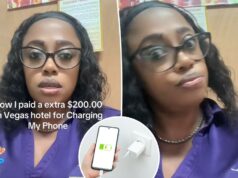 Turista de Las Vegas afirma que um hotel popular cobrou US $ 224 por desligar a tomada: ‘De jeito nenhum’ Sharina Butler afirma que foi enganada em um hotel popular de Las Vegas depois de receber uma conta de US$ 224 por usar uma tomada elétrica em seu quarto.