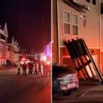 Dez pessoas foram hospitalizadas quando uma varanda desabou perto do campus da Universidade de Cincinnati na noite de sexta-feira.