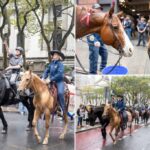 Veteranos caminham por Manhattan a cavalo para promover a conscientização sobre o suicídio no 8º passeio anual Trail to Zero