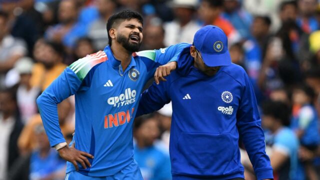 Vice-capitão indiano Shreyas Iyer hospitalizado em Sydney com lesão interna Vice-capitão indiano Shreyas Iyer hospitalizado em Sydney com lesão interna