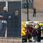 Vídeo chocante mostra policial gritando freneticamente com a multidão porque o atacante de Manchester 'tem uma bomba'