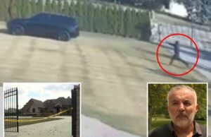 Vídeo selvagem mostra homem armado emboscando empresário do lado de fora de sua mansão Vídeo selvagem mostra homem armado emboscando empresário do lado de fora de sua mansão