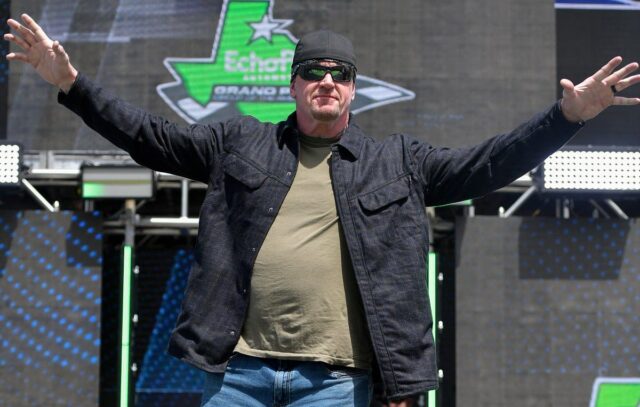 wwe legend the undertaker at a nascar event in texas