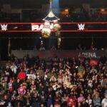 WWE Titles Hanging on Monday Night Raw