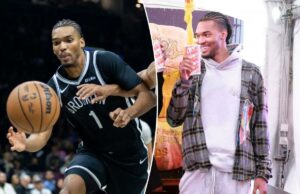 Ziaire Williams sofre uma fratura “leve” nas costas, mas está próximo do retorno do Nets Terance Mann e Ziaire Williams participam da inauguração da maior abóbora do país pela Raising Cane com amigos famosos em Military Island, Times Square, em 30 de outubro de 2025, na cidade de Nova York.