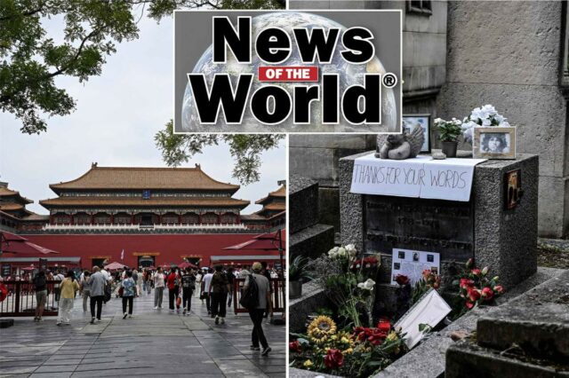 News of the World: O que você perdeu esta semana Pessoas caminham em direção à Cidade Proibida em Pequim.