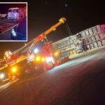 26 pessoas, a maioria adolescentes, ficaram feridas depois que ônibus que transportava grupo religioso pegou fogo e capotou na rodovia da Califórnia