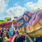 Título: Clima COP30 ID da imagem: 25319440345433 Artigo: Flavio Pinto participa de um protesto climático segurando dinheiro com o rosto do presidente Donald Trump durante a Cúpula do Clima da ONU COP30, sábado, 15 de novembro de 2025, em Belém, Brasil. (Foto AP/Fernando Llano)