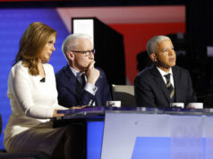 A CNN é a próxima na lista de alvos da mídia de Trump? Larry Ellison, presidente e diretor de tecnologia da Oracle Corporation, está sentado no Salão Oval da Casa Branca enquanto o presidente Donald Trump assina uma ordem executiva, segunda-feira, 3 de fevereiro de 2025, em Washington. (Foto AP/Evan Vucci)