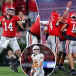 A Geórgia coloca as esperanças do CFP do Texas em risco graças aos cinco caça-tanques de Gunner Stockton e um chute lateral corajoso