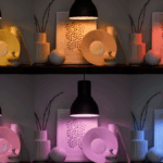 Lâmpadas inteligentes Kajplats numa lâmpada de Fado