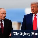 O presidente dos EUA, Donald Trump, e o presidente da Rússia, Vladimir Putin, reuniram-se no Alasca em agosto.