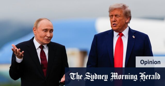 A Rússia já foi a grande cleptocracia. A América de O presidente dos EUA, Donald Trump, e o presidente da Rússia, Vladimir Putin, reuniram-se no Alasca em agosto.