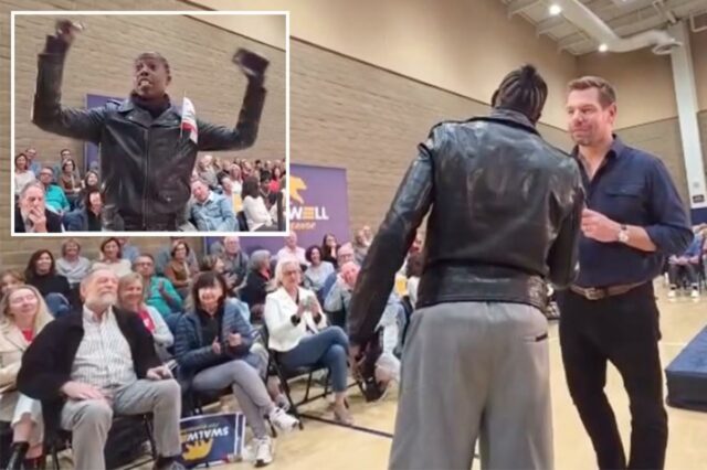 A cantora Tish Hyman critica Eric Swalwell por se esquivar de perguntas sobre mulheres trans em vestiários femininos
