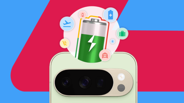 A bateria Anker 321 na parte traseira de um Pixel 10 Pro, equilibrada em um telhado de feltro.