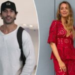 Justin Baldoni e BeBe Winans no aeroporto LAX.