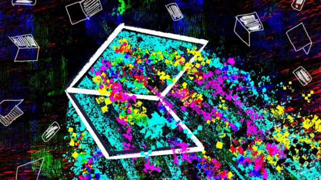 A empresa de segurança cibernética Deepwatch demite dezenas, citando medidas an illustration of data spilling out of a laptop screen surrounded by patterns of laptops and other devices on a darkened background