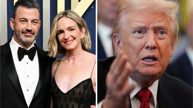 A esposa de Jimmy Kimmel se lembra de ter contado aos filhos sobre a suspensão do programa e o corte de membros da família que votavam em Trump: 'Meu marido está lá fora, lutando contra esse homem'
