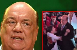 A estrela da WWE Paul Heyman empurra jovem fã para longe de Logan Paul, em vídeo paul-heyman-getty-x-1