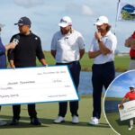A estrela do golfe Xander Schauffele recebeu um cheque hilariante de US$ 0 depois de não ganhar dinheiro na devolução do Skins Game
