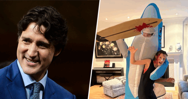A fantasia de Halloween de Justin Trudeau com seu filho faz referência a Katy Perry?

