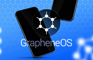 A grande estreia de hardware do GrapheneOS está a mais de um ano de distância Um Pixel 8 com o menu de configurações do GrapheneOS fica em cima de um tecido verde e branco