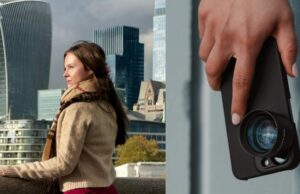 A lente telefoto Sandmarc 2x é ótima para fotos de retratos do iPhone A lente telefoto Sandmarc 2x é uma ótima opção para tirar fotos de retrato com o iPhone | Exemplo de foto à esquerda, lente à direita