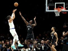 A não rivalidade do Knicks-Nets permanece assim depois de 50 anos – e está piorando Jalen Brunson reage durante a vitória dos Knicks em 24 de novembro contra o Nets.