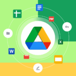 Captura de tela mostrando ícones de pesquisa no Google Drive