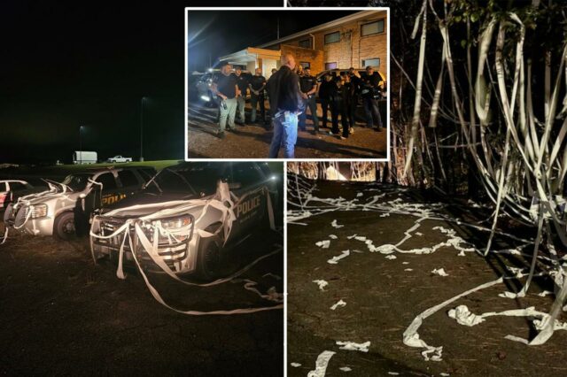 A polícia do Alabama se vinga de alunos do último A polícia do Alabama se vinga de alunos do último ano do ensino médio que cobriram a sede com papel higiênico: ‘Não queremos ouvir choro’