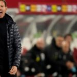A reação de Julian Nagelsmann após a seleção alemã garantir ingressos para a Copa do Mundo de 2026