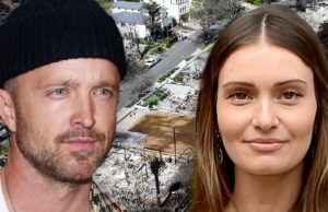 Aaron Paul muda família para Paris após incêndios florestais em Los Angeles aaron-paul-Lauren-Parsekian-getty-2