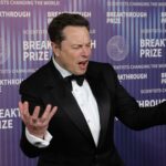 LOS ANGELES, CALIFORNIA - APRIL 13: Elon Musk attends the 10th Annual Breakthrough Prize Ceremony at Academy Museum of Motion Pictures on April 13, 2024 in Los Angeles, California. (Photo by Kevin Winter/Getty Images)