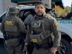 Agente da Patrulha da Fronteira que se tornou viral com vídeo de prisão morreu de overdose, diz advogado Isaiah Hodgson visto no notório vídeo viral da prisão de Adrian Martinez em Pico Rivera, Califórnia, em 17 de junho de 2025 (LA Times/TikTok)