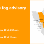 Alerta de neblina densa ativo para Delta até o meio-dia de sábado – visibilidade de quarto de milha