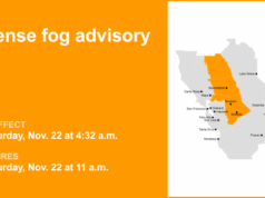 Alerta de neblina densa ativo para Delta até o meio-dia de sábado – visibilidade de quarto de milha Alerta de neblina densa ativo para Delta até o meio-dia de sábado – visibilidade de quarto de milha